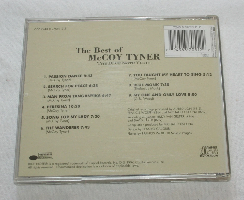 McCoy Tyner CD-Album The Best Of Blue Note Years 1996 Jazz - Bild 3 von 3