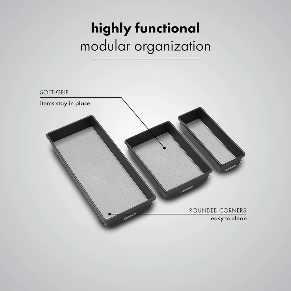 Pack de 3 bandejas Madesmart Classic - Granito | COLECCIÓN CLÁSICA | Multiusos Foto 2 de 4