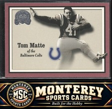 Tom Matte 2000 Fleer Greats of the Game #74 Baltimore Colts