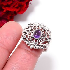Purple Amethyst - Mashamba Designer Handmade 925 Sterling Silver Ring S.8 R98022