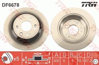 2X Bremsscheibe TRW DF6678 FüR Accord CU Honda CW IX 8 Tourer CR Dtec CU3 CW3