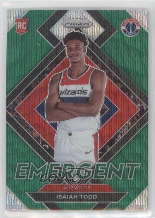 2021-22 Panini Prizm Emergent Green Wave Prizm Isaiah Todd #30 0e50