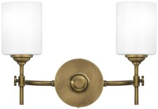 Quoizel Aria 10" High Weathered Brass 2-Light Wall Sconce