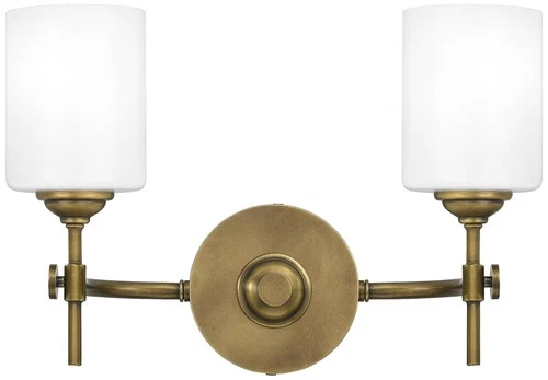 Quoizel Aria 10" High Weathered Brass 2-Light Wall Sconce - Picture 1 of 4