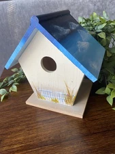 Bird House  Hand Painted Sky And Beach birdhouse  Decoration Indoor/outdoor Gift