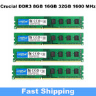 Crucial DDR3 16GB 32GB 1600 MHz PC3-12800 Desktop Memory RAM 240Pin DIMM