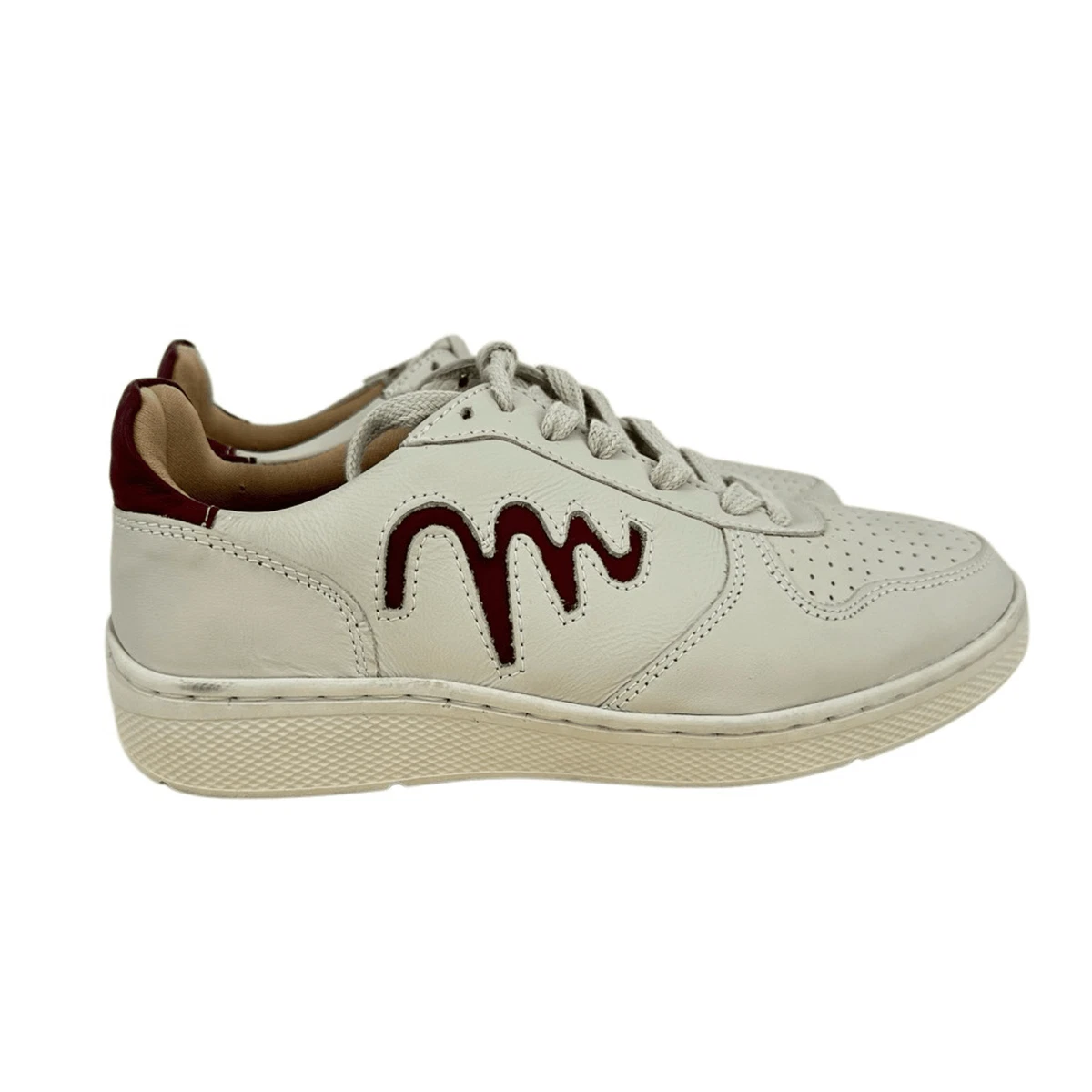 MOVERS BY SANDRO MOSCOLONI MARLIN RED MEN\'S 6.5 GENUINE LEATHER SNEAKERS PREPPY Georgia Surcingle Driving Shoes (Red-Black) (Chestnut  main image 4