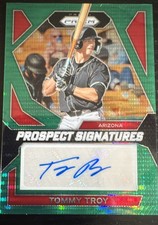2024 Panini Prizm - Prospect Signatures Tommy Troy #PS-TT Green Pulsar Prizm /25
