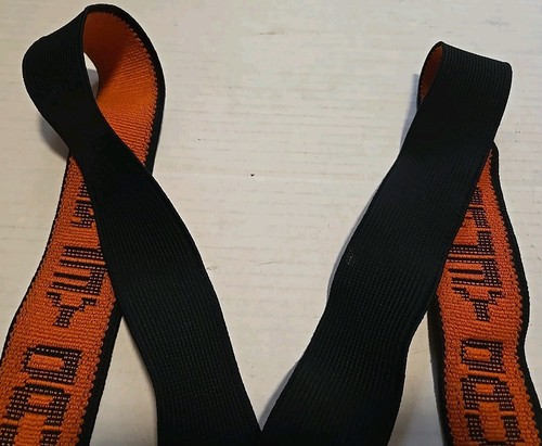 Cool Harley Davidson Motorcycle Black & Orange Adjustable Suspenders - Picture 9 of 9