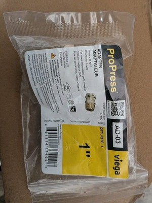 Viega 1'' Progress Adapter Press x M NPT