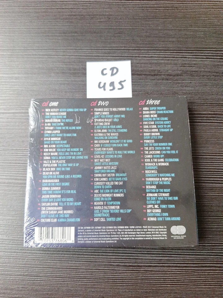 CD TRIPLE ALBUM - NEW & SEALED - AMAZING 80S - DURAN DURAN AHA CULTURE CLUB CHER - Bild 2 von 2