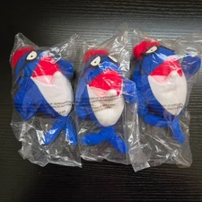 Vintage 1990s Starkist Charlie the Tuna Beanie Plush Toy Lot of Three SEALED