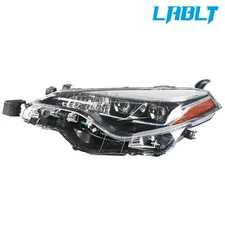 LABLT Left Headlight Halogen Black For 2017 2018 2019 Toyota Corolla SE XSE XLE