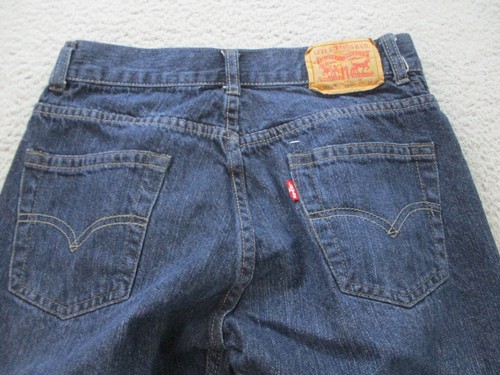 Levi's 505 Jeans Tag 27x27 Actual 26x25 Pants Straight 14 Reg Dark Wash Cowboy - Picture 11 of 13