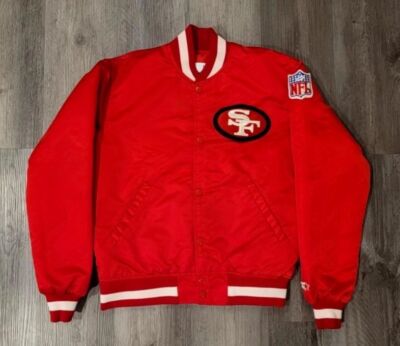 Authentic Vintage 49ers Starter ProLine Red Satin jacket size