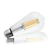 Kwazar Luminaire - E27 GlüHbirne, Led Filament, ST64, 8W, 800Lm, 2700K, 360°