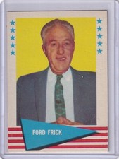 FORD FRICK 1961 FLEER BASEBALL GREATS # 29 PRESIDENT -  EX