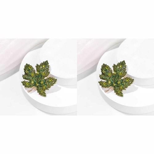1/2/3/4xVintage Maple Leaf Crystal Corsage Brooch Pin Badge Lapel Women Jewelry - Picture 28 of 34