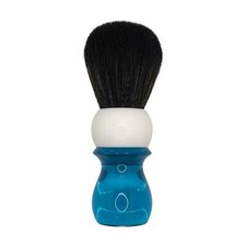 Blue  White Tall Synthetic Shaving Brush 26mm - by West Coast Shaving Used 