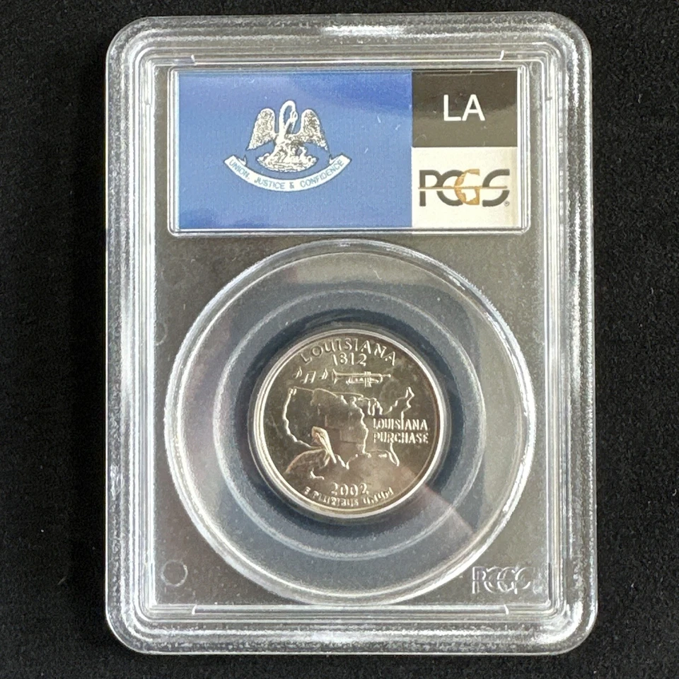 PCGS MS66 2002-D Louisiana State Quarter 25c US Mint Coin PCGS 2002D MS-66 - Image 2 of 3