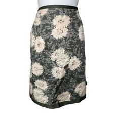 VTG 90s L.L. Bean Womens Large Country Floral Favorite Fit Cotton Skirt Size 10