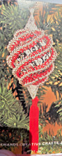 LeeWards STARFIRE Tasseled Red Vtg Sequin Bead Christmas Ornament Kit