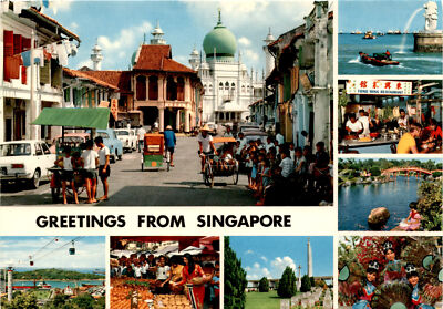 Singapore, Sir Stamford Raffles, River Valley Road, John Hinde Postcard