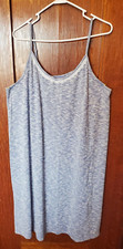 EUC - Catherines Blue/White Sleepwear 2x 22/24W Midi Chemise Night Gown Soft