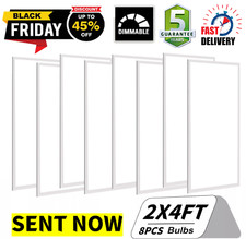 8-Pack 2X4 FT Drop Ceiling Flat Panel Light,4x2 LED Flat Panel Recessed Lighting