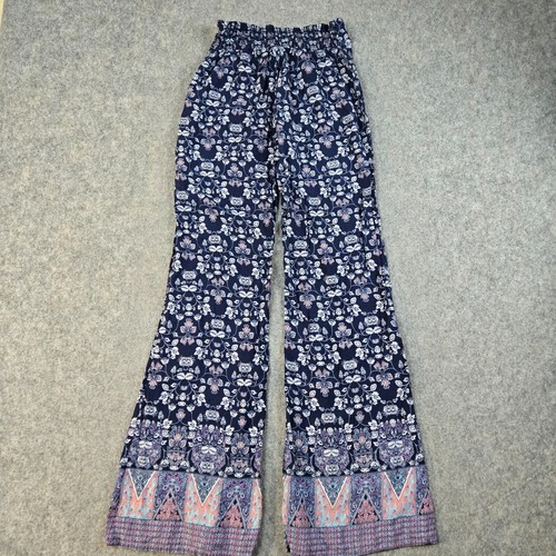 Mudd Elastic Waist Stretch Flare Pants Legginds Floral Women's S Boho Paisly Y2K - Picture 4 of 9