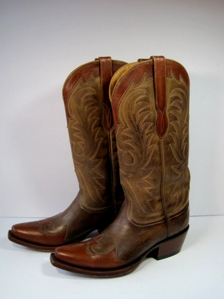 Botas de Vaquero Lucchese Clásicas para Mujer 6B Western Cuero Marrón Punta Punta Foto 2 de 4