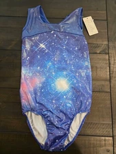 Size 14 Galaxy Leotard Girls Gymnastics Sparkly