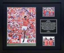 FRAMED MARCO VAN BASTEN SIGNED HOLLAND EURO 88 16"x12" PHOTO SEE PROOF COA