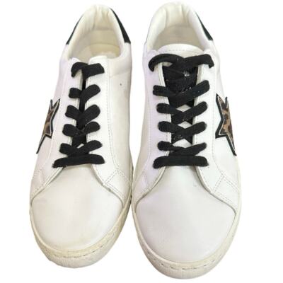 Vintage Havana Leopard star white Laceup tennis shoes sneakers size