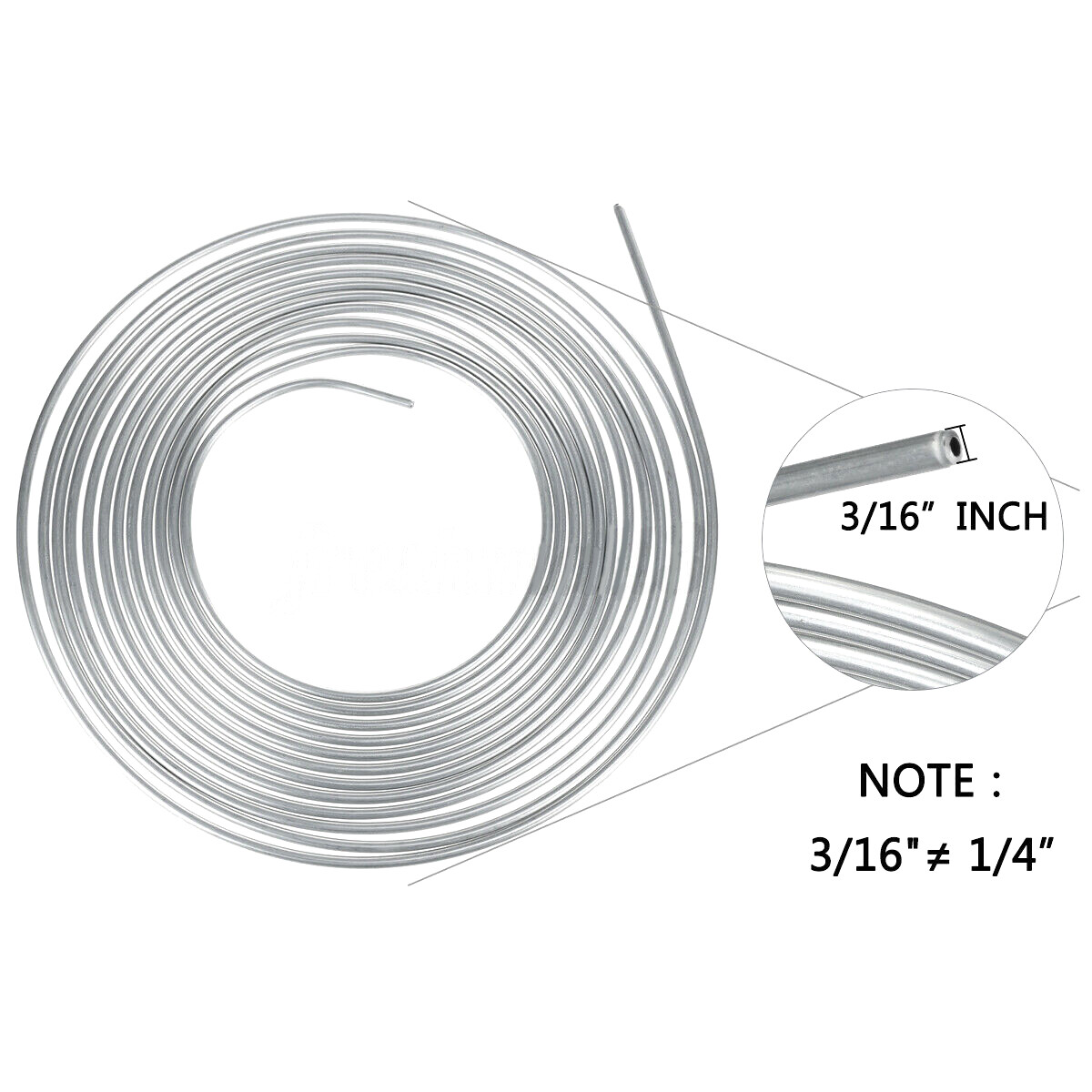 25Ft/300 inch Steel Zinc Brake Fuel Line Tubing Kit 3/16'' OD Roll