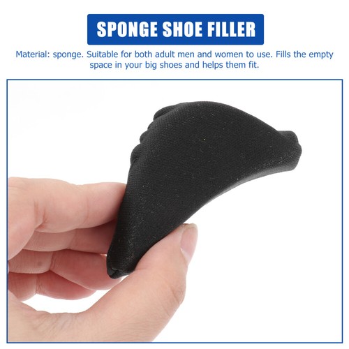 2 Pairs Sponge Toe Plug Foot Brace Shoe Filler Unisex Shoe Inserts To Make Big - Picture 4 of 12