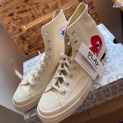 comme des garcons play x converse chuck 70 hi black sail
