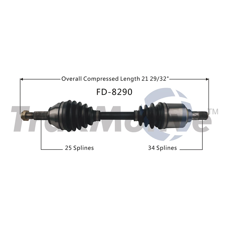 TrakMotive CV 轴轴 2x 适合 2015 年至 2018 年福特嘉年华 — 第 2/4 张图片