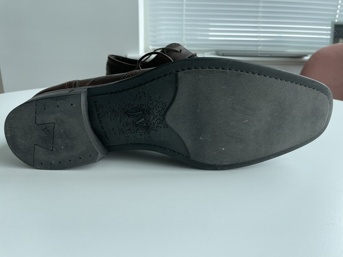 John Varvatos Collection Fleetwood Wingtip Brown Leather 