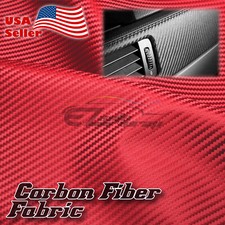 Red Carbon Fiber Fabric Cloth Marine Vinyl 54" Wide Plain Weave Upholstery