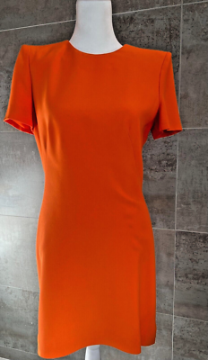 strapless open back dress Alexander McQueen Orange Mini Dress with Shoulder Pads