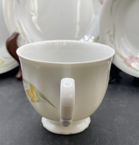Tea Cup, Fruit Bowl, Bread & Salad Plate Set French Garden By Fine China Japan - Picture 3 of 20