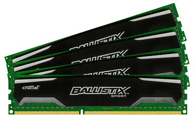 Crucial Ballistix Sport 16GB (4x4GB) DDR3 1600 PC RAM PC3-12800U (inkl.MwSt/VAT)