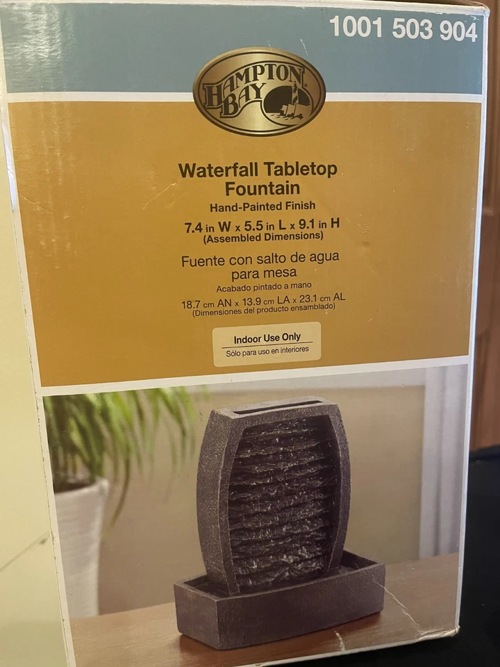 Fuente de mesa cascada Hampton Bay acabado pintado a mano 7,4 pulgadas de ancho *5,5 pulgadas de l * Foto 3 de 3