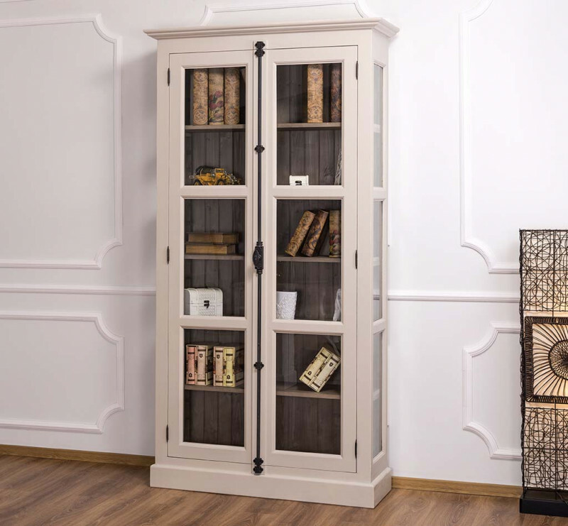 MADIA CREDENZA VETRINA DESIGN PROVENZALE SHABBY CHIC VINTAGE