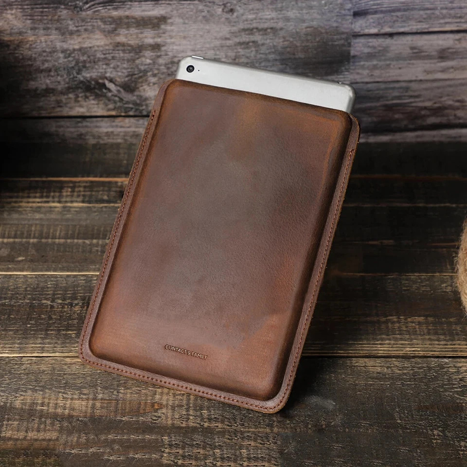 Luxury Genuine Leather Bag Pouch For iPad Mini 6 8.3" Mini 5 4 3 2 1 Sleeve Case - Image 3 of 4