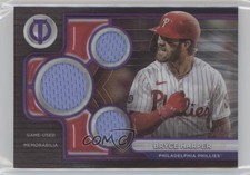 2024 Topps Tribute Triple Relics Purple 19/50 Bryce Harper #TTR-BH jc3