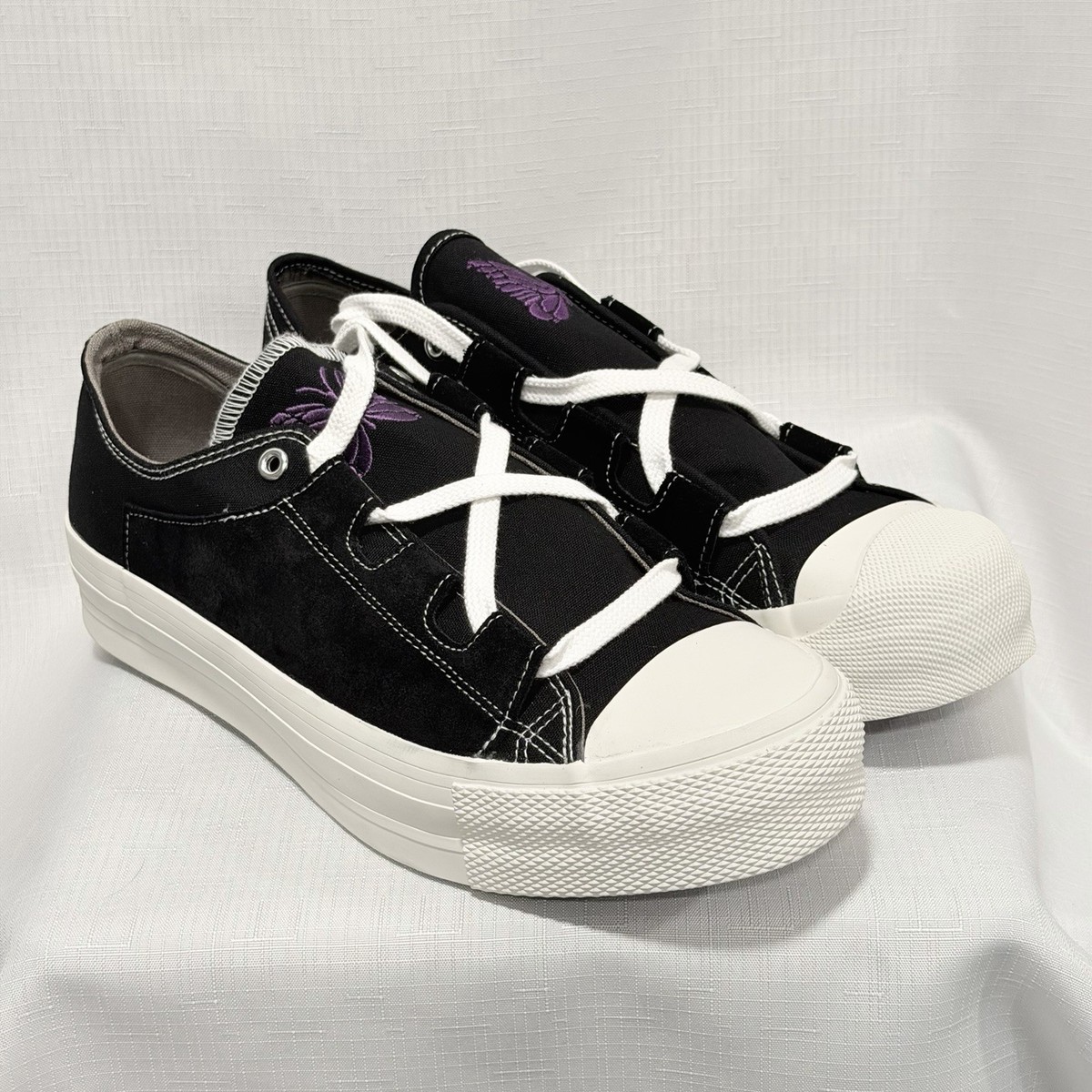 Needles Asymmetric Ghillie Sneaker Black White Size 10 US | eBay