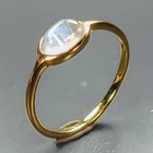 Handmade Natural Moonstone Ring 925 Sterling Silver Size 6.5 /R472549