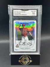 2011 Bowman Chrome - Prospects Refractor #BCP202 Chris Owings /500 (RC) GMA 10